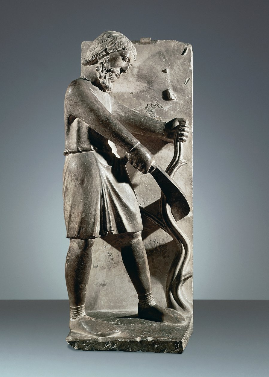 Desember, statue fra Cycle of Months, Baptistery of Parma av Benedetto Antelami