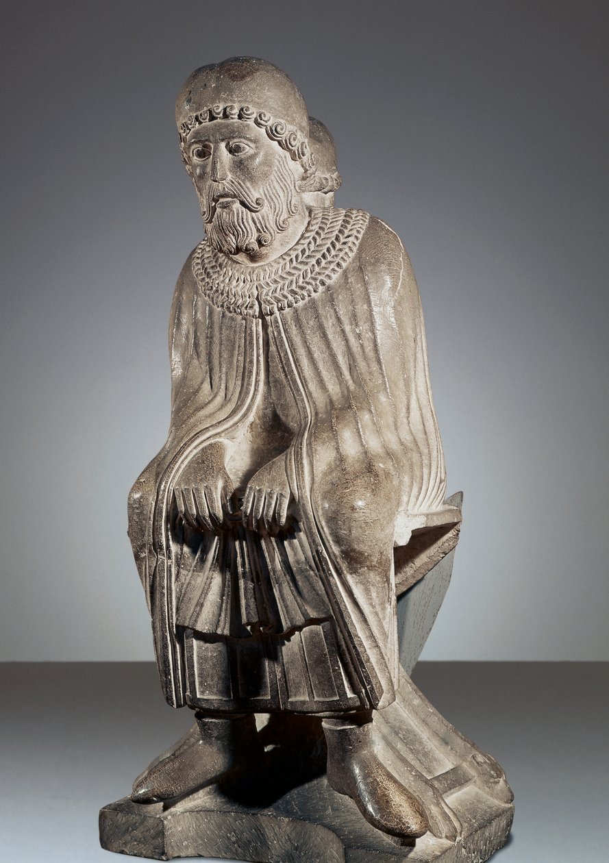 Januar, statue fra Cycle of Months, Baptistery of Parma av Benedetto Antelami