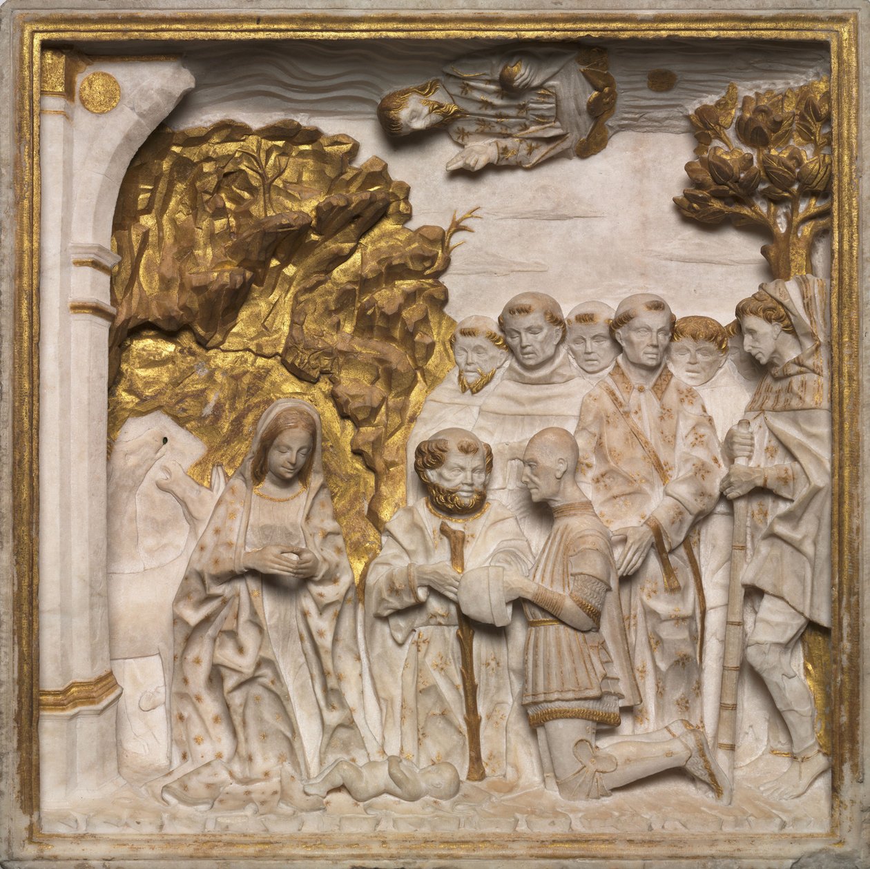 Pier Francesco Visconti, Court of Saliceto, Adoring the Christ Child, ca. 1484 av Benedetto Briosco