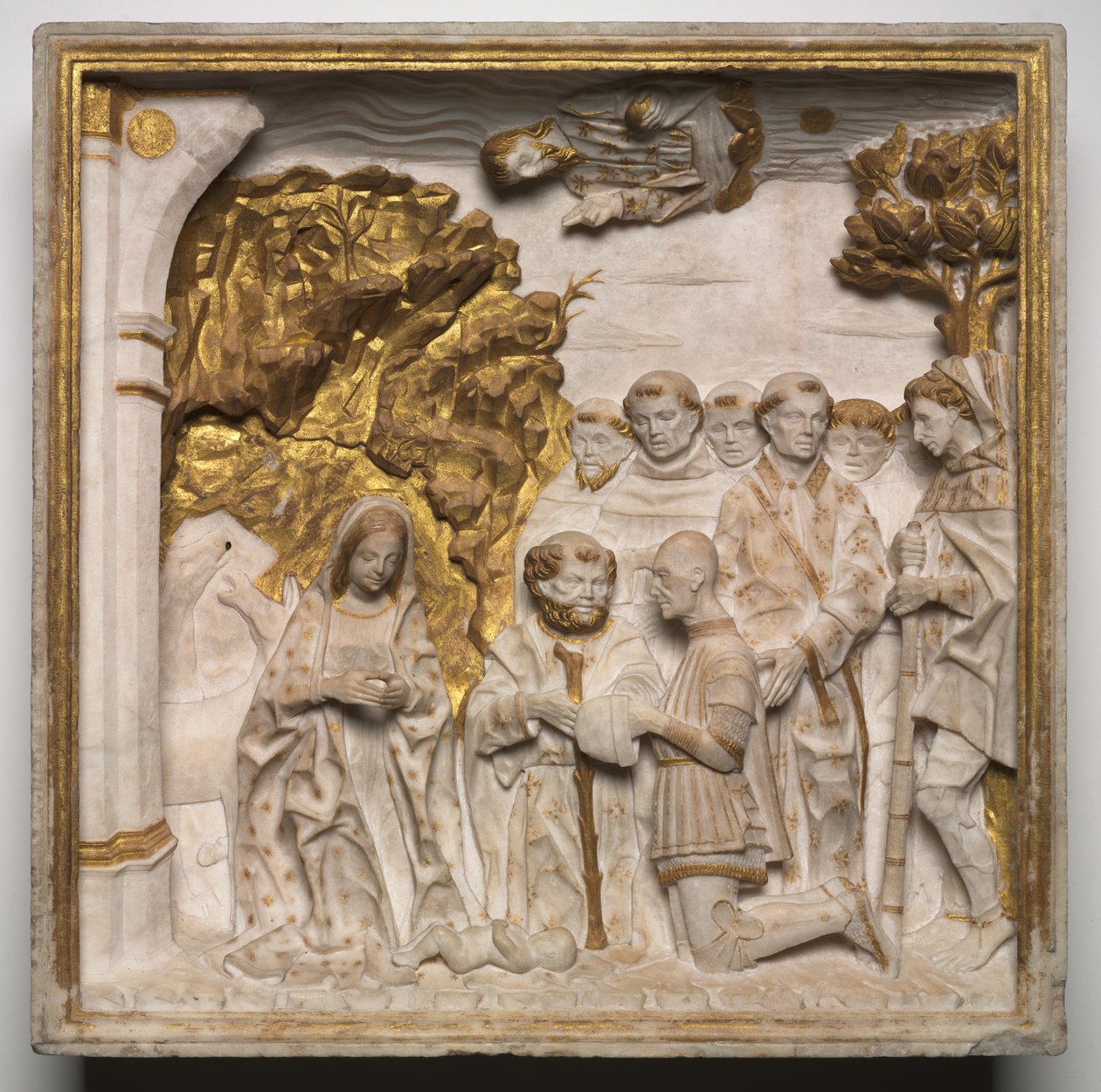 Pier Francesco Visconti, Court of Saliceto, Adoring the Christ Child, like etter 1484. av Benedetto Briosco