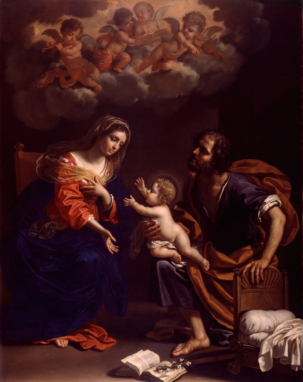 Den hellige familie, 1682. av Benedetto Gennari