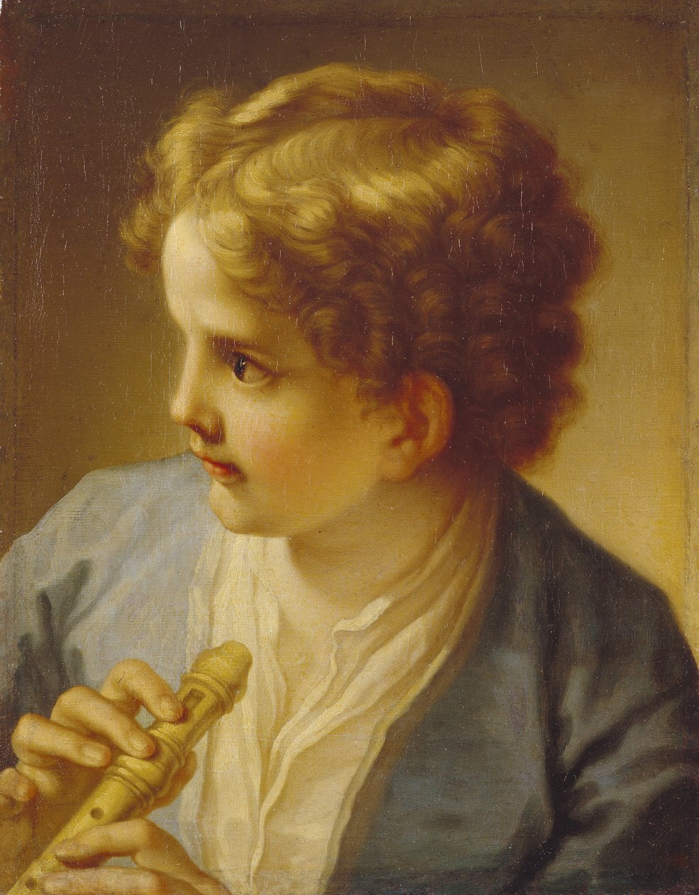 Gutt med fløyte, ca 1720. av Benedetto Luti