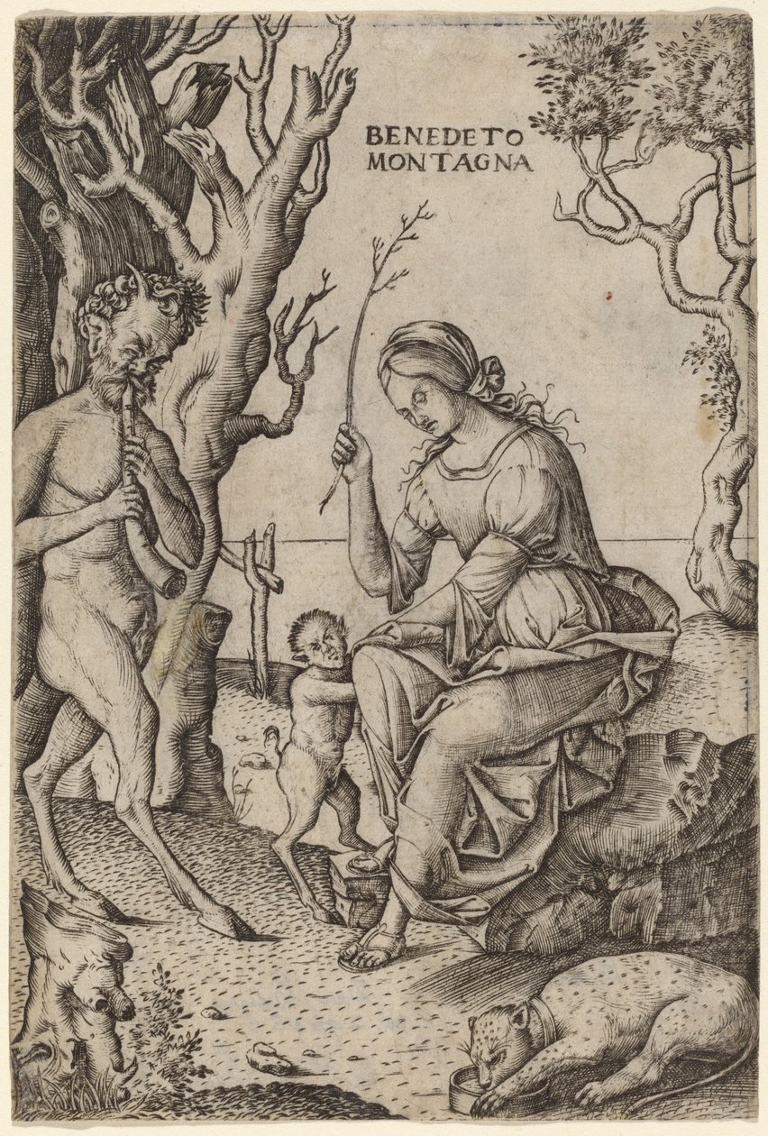 Satyr-familien av Benedetto Montagna
