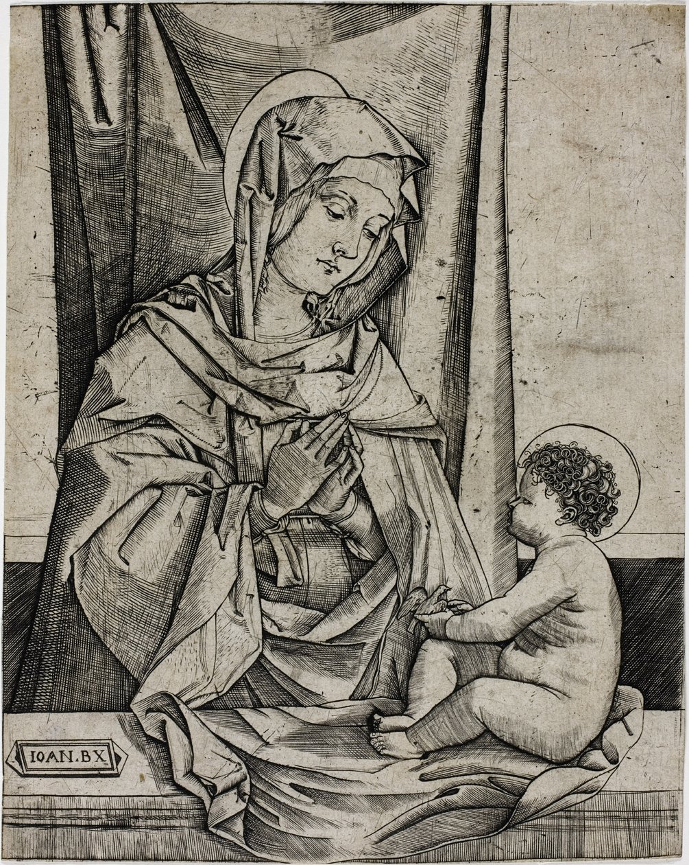 Jomfruen og barnet av Benedetto Montagna