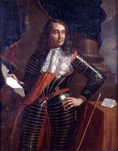 Portrett av grev Alfonso di Novellara, 1666 (par 78358) av Benedetto and Cesare 1637 88 Gennari