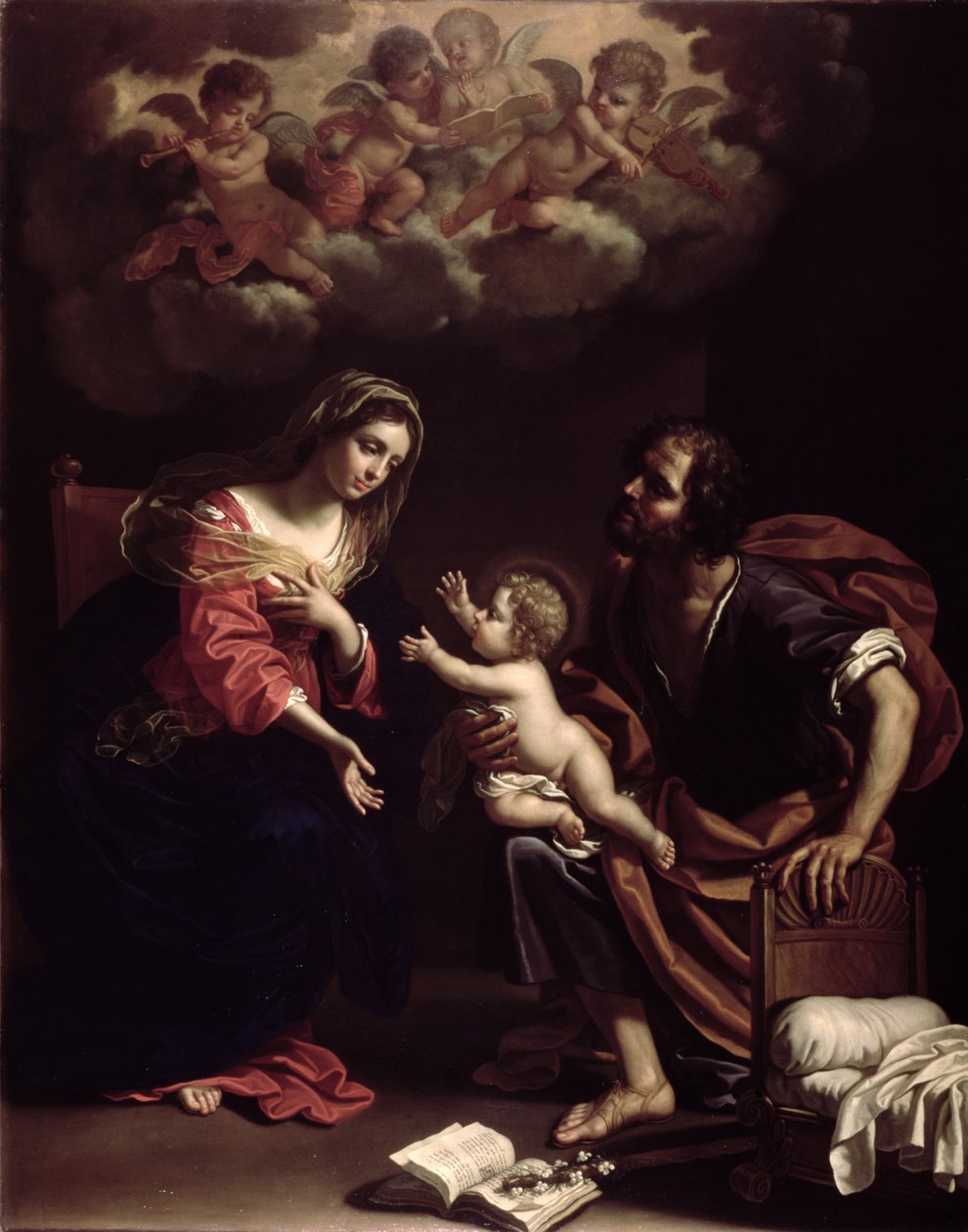 Den hellige familie, 1682 av Benedetto the Younger Gennari