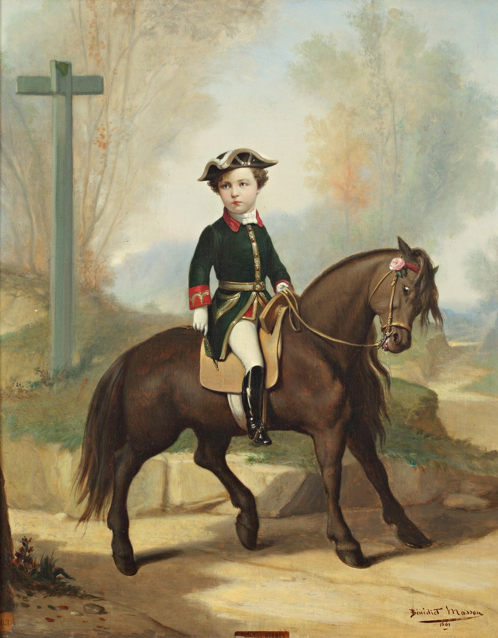 Rytterportrett av Louis-Napoléon Bonaparte 1856-1879, Prince Imperial, 1861. av Benedict Masson