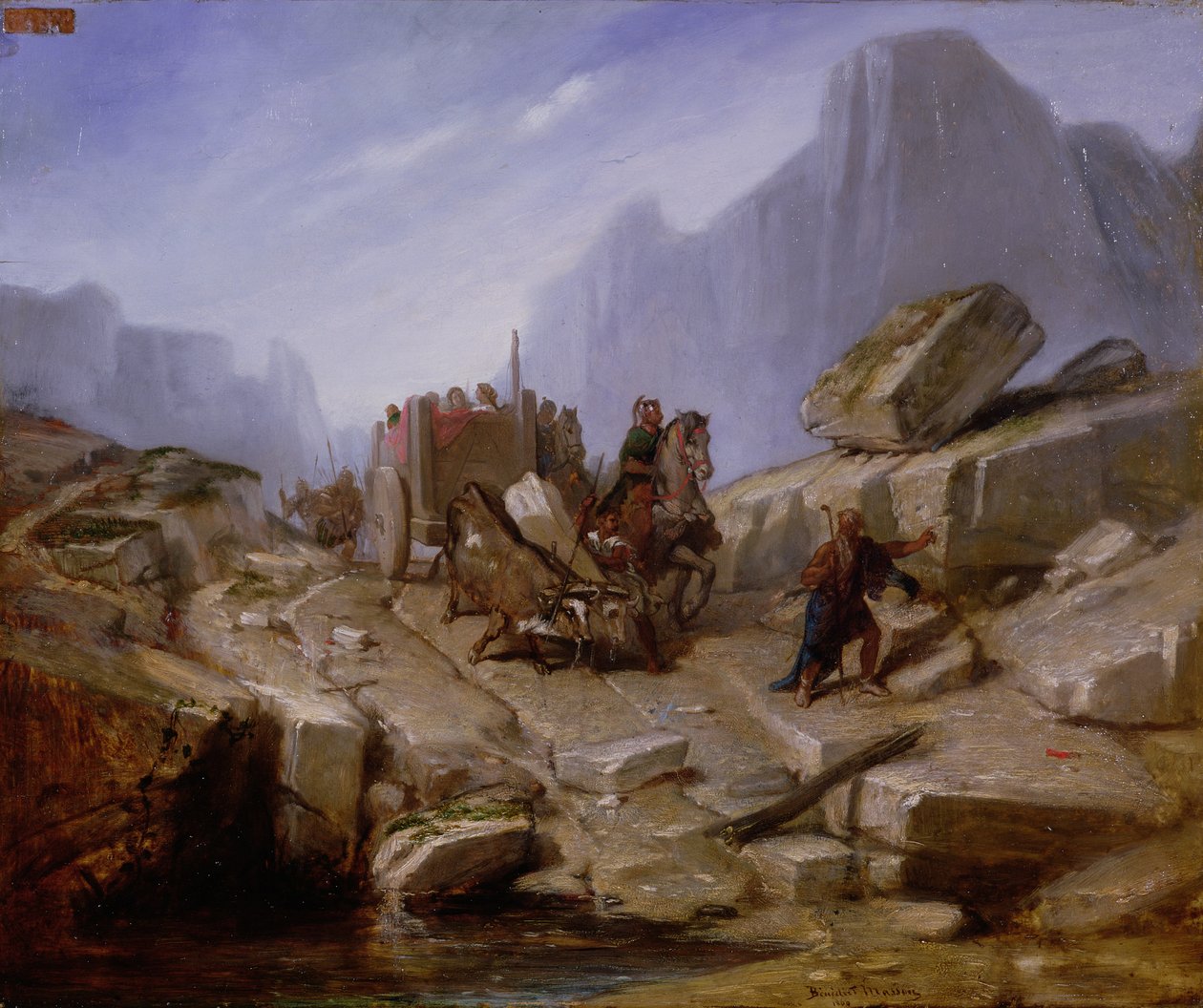 The Taking of Thelesia av Hannibal og hans hær, 1860 av Benedict Masson