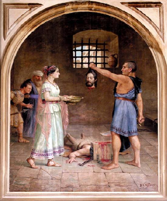 Hodehodet av St. John the Baptist English: Headheading of St. John the Baptistn av Benedito Calixto