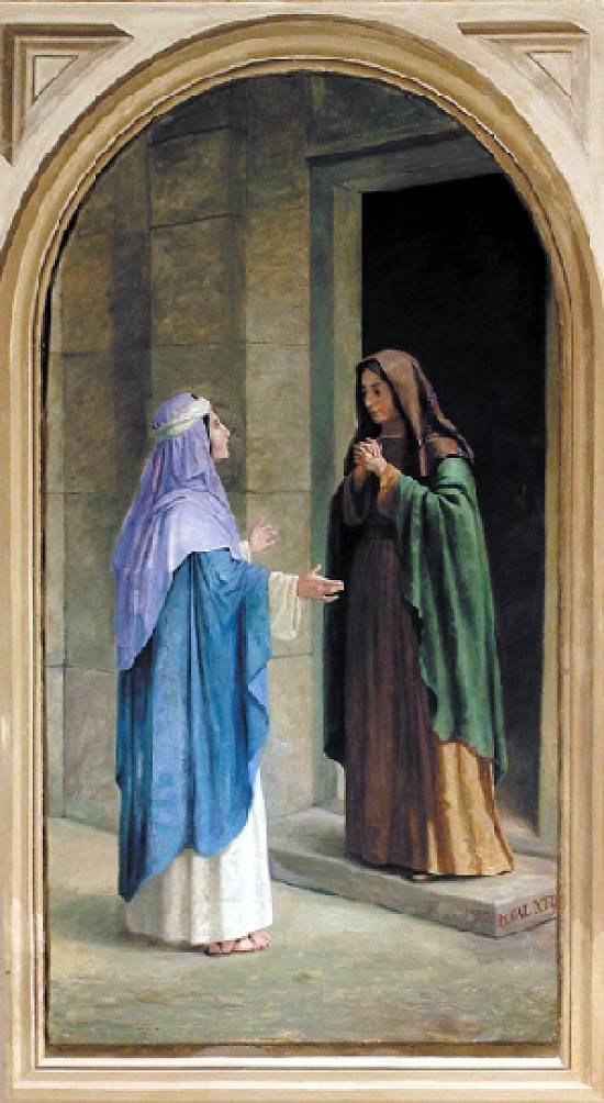 The Visitation of the Virgin to Saint ElizabethnEnglish: Visitation of Our Lady to Saint Isabeln av Benedito Calixto