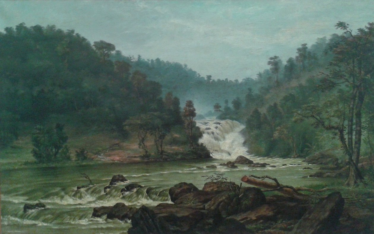 Waterfall on Sorocaba River English: The Waterfall of the Sorocaba River av Benedito Calixto