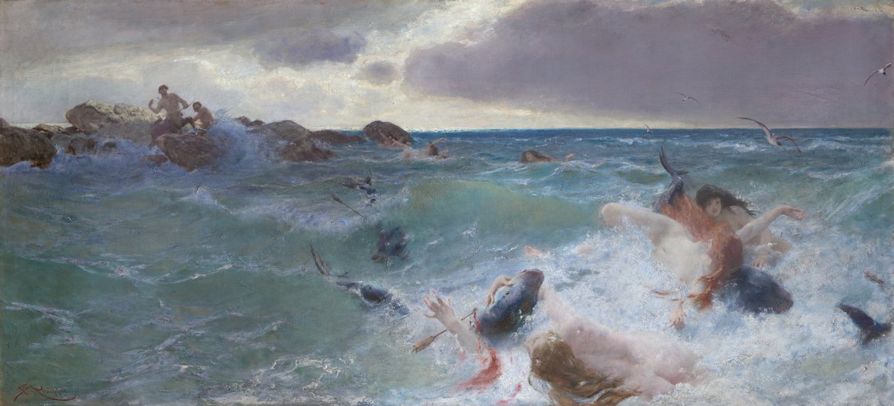 Kentaurenes hevn, ca. 1890 av Benes Knupfer