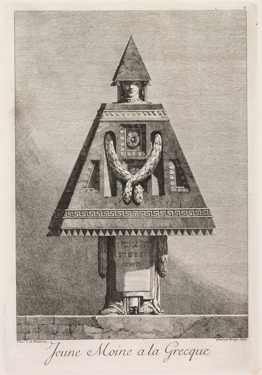Gresk maskerade: Ung gresk munk (Plate 9) av Benigno Bossi