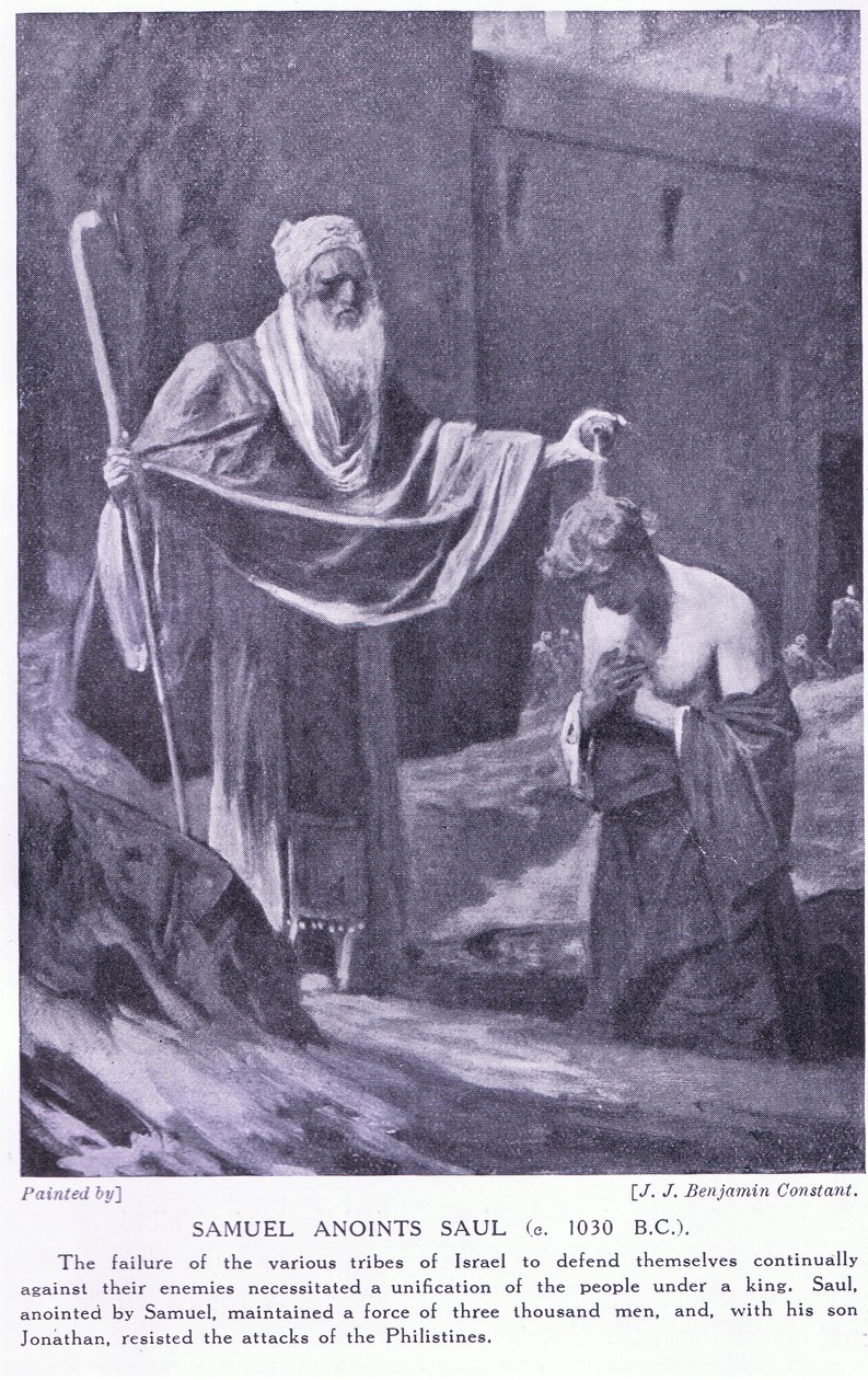 Samuel salver Saul rundt 130 f.Kr av Jean Joseph Benjamin Constant