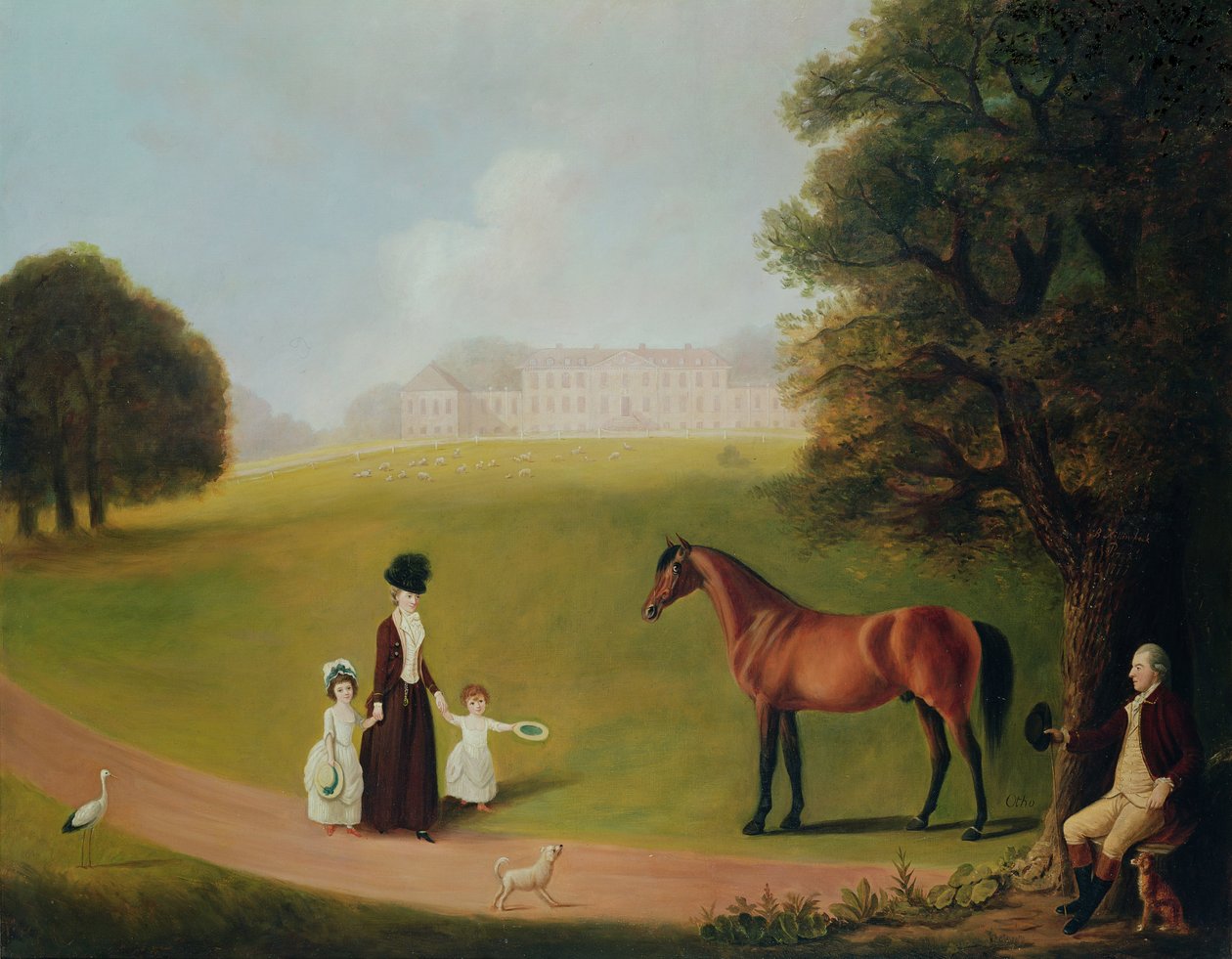Jarl og grevinne av Ossory og deres barn i Ampthill Park, 1777 av Benjamin Killingbeck
