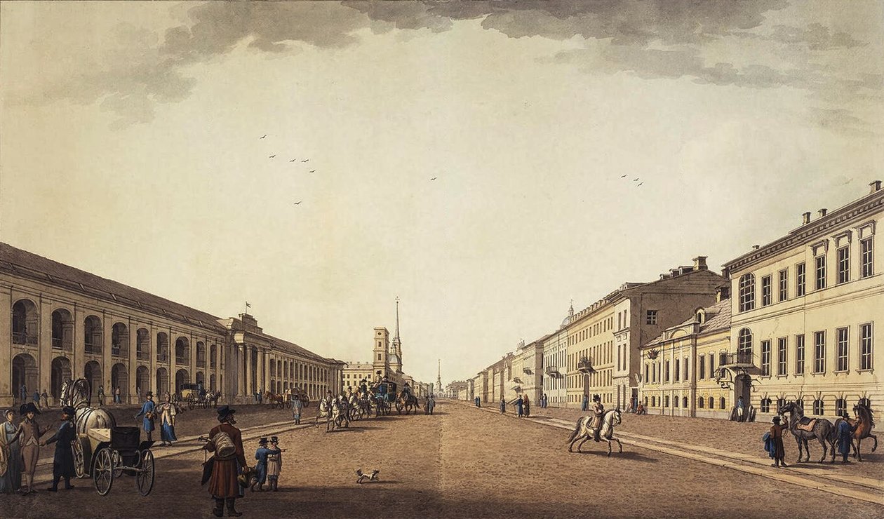 Nevsky Prospekt, 1799 av Benjamin Patersson