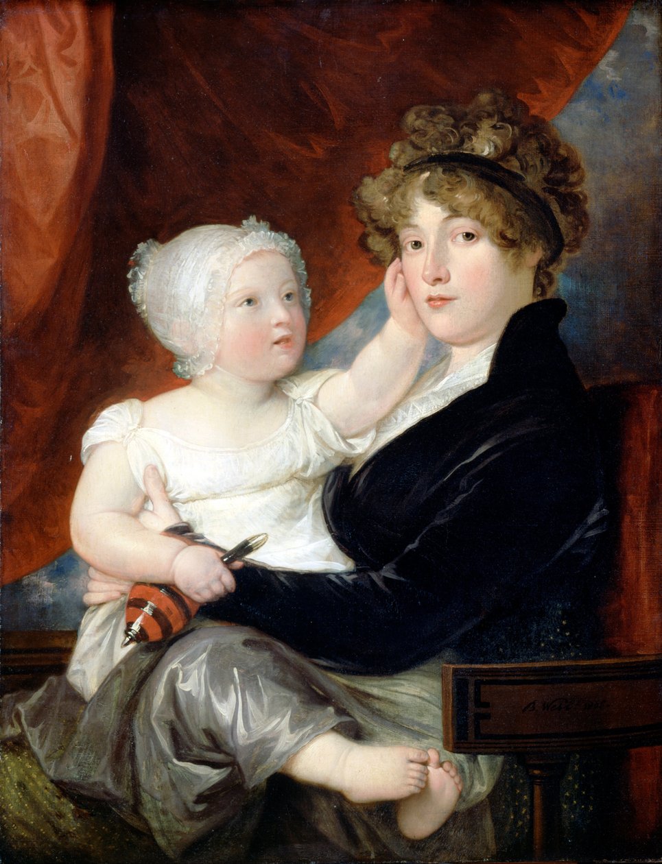 Fru Benjamin West II med sønnen Benjamin West III av Benjamin West