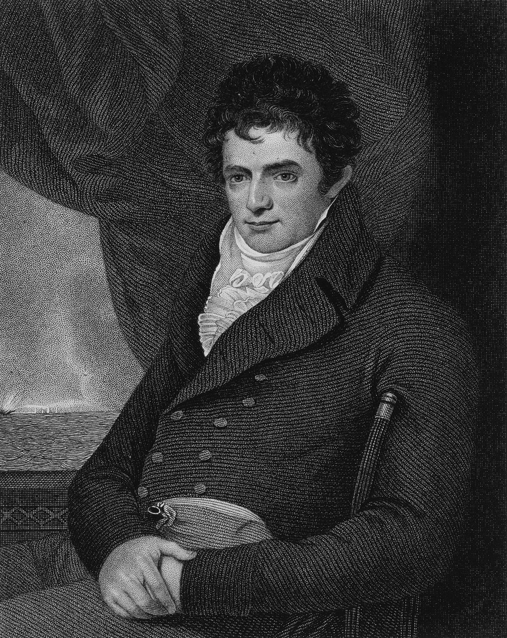 Robert Fulton (1765-1815), gravert av George Parker (fl.1834-d.1868) av Benjamin West