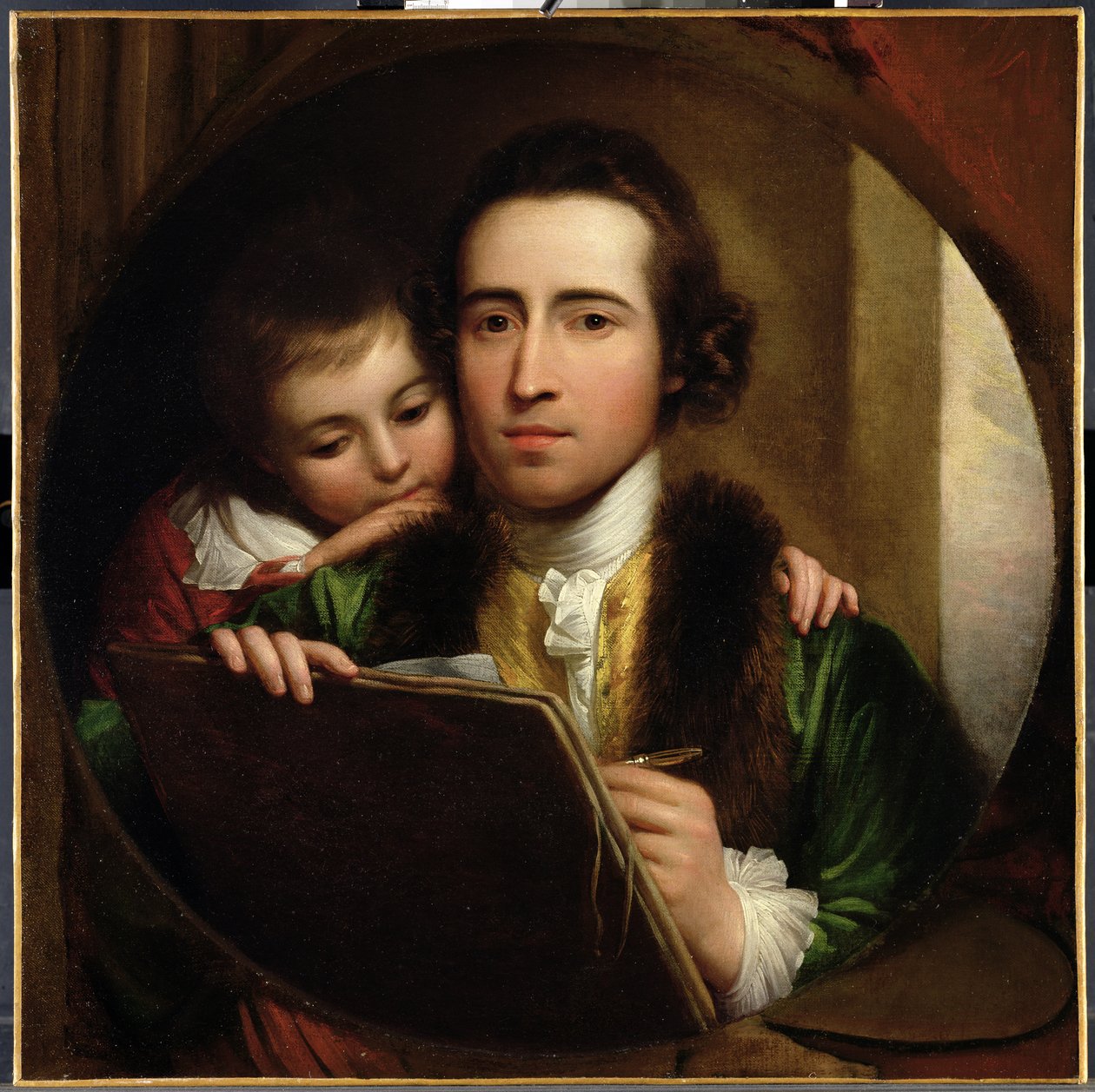 Kunstneren og hans sønn Raphael, ca. 1773 av Benjamin West
