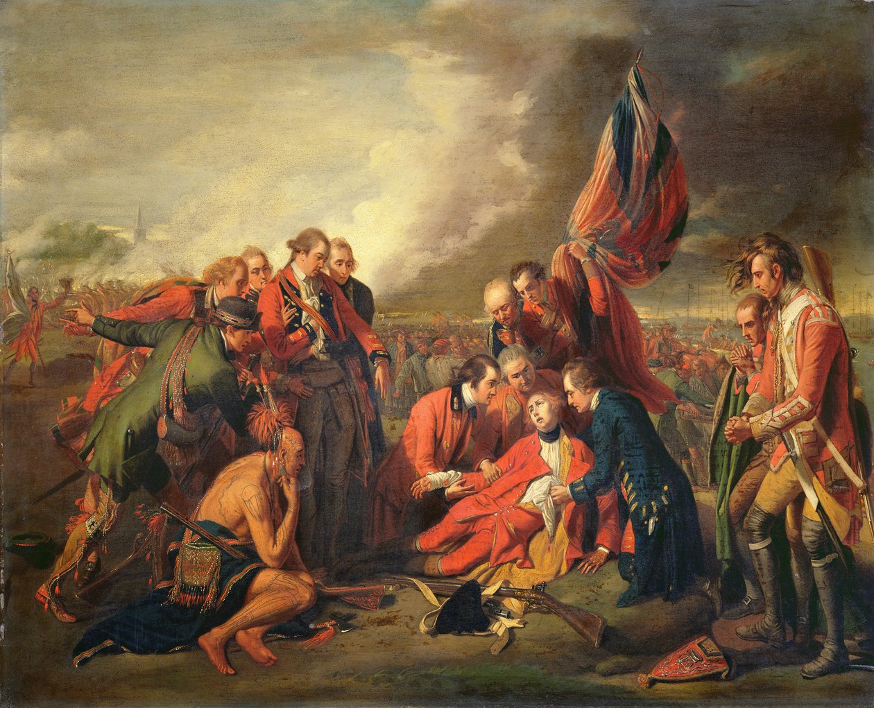 General Wolfes død (1727-59), ca. 1771 av Benjamin West