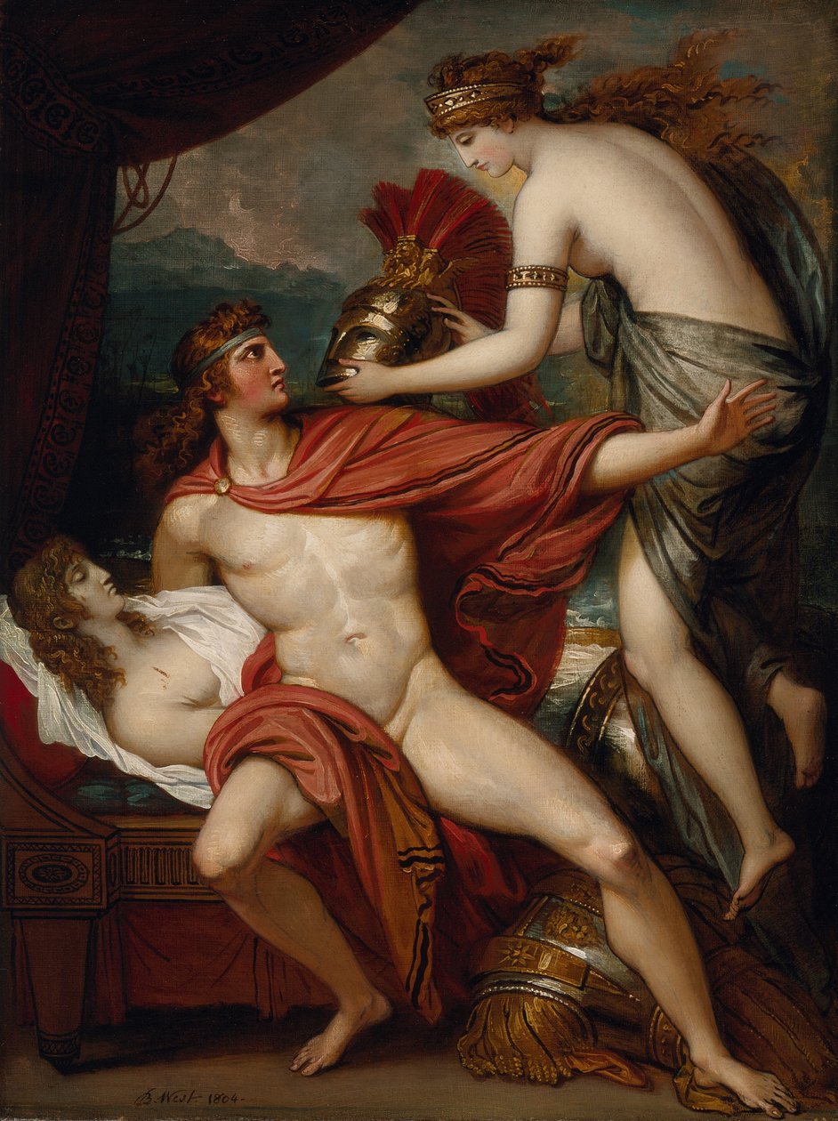 Thetis bringer rustningen til Achilles, 1804 av Benjamin West