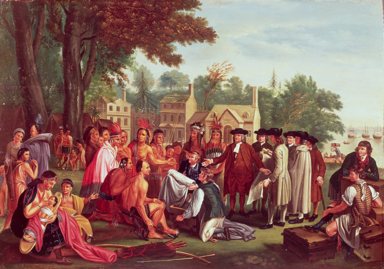 William Penns traktat med indianerne i 1683 av Benjamin West