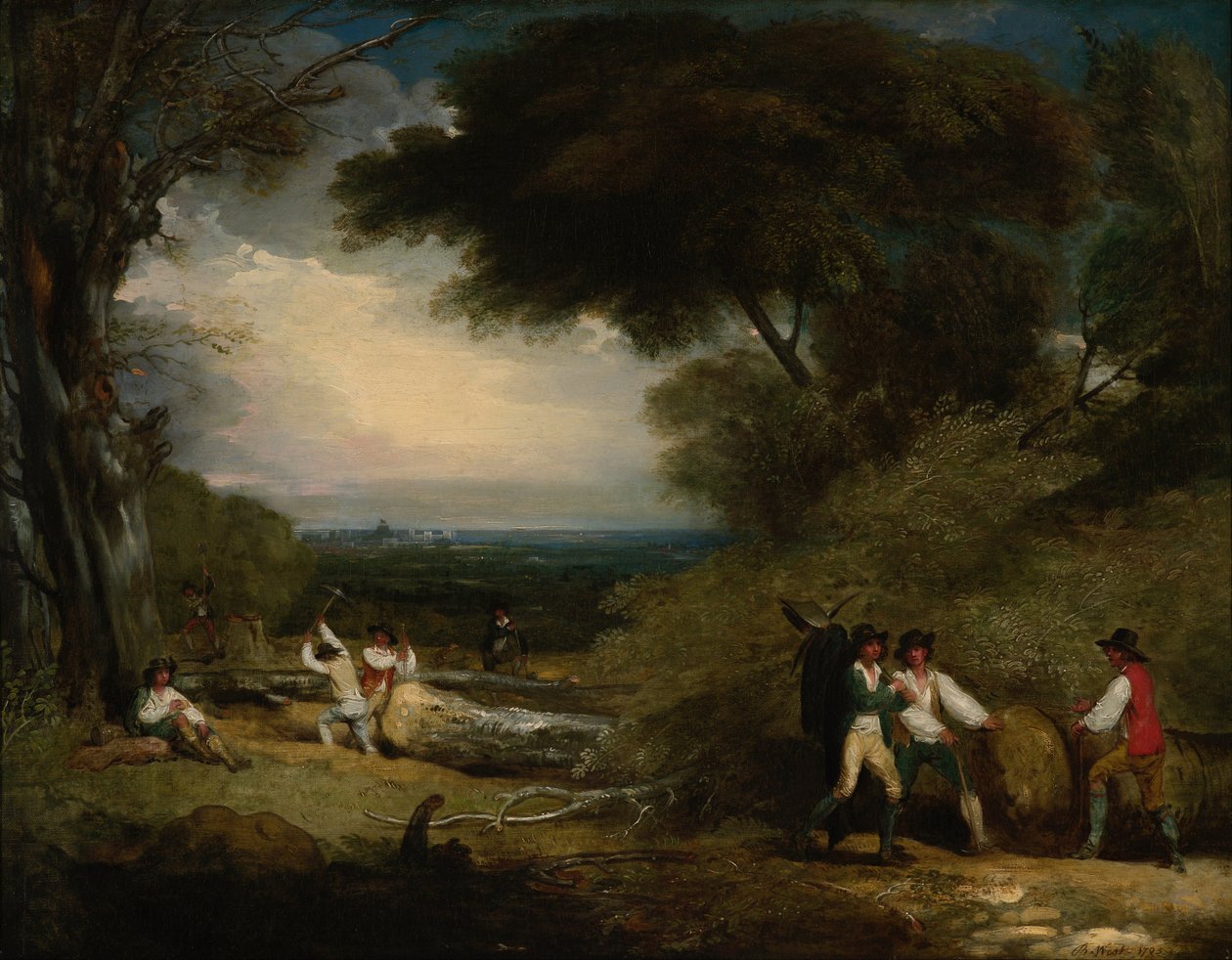 Treskjærere i Windsor Park av Benjamin West