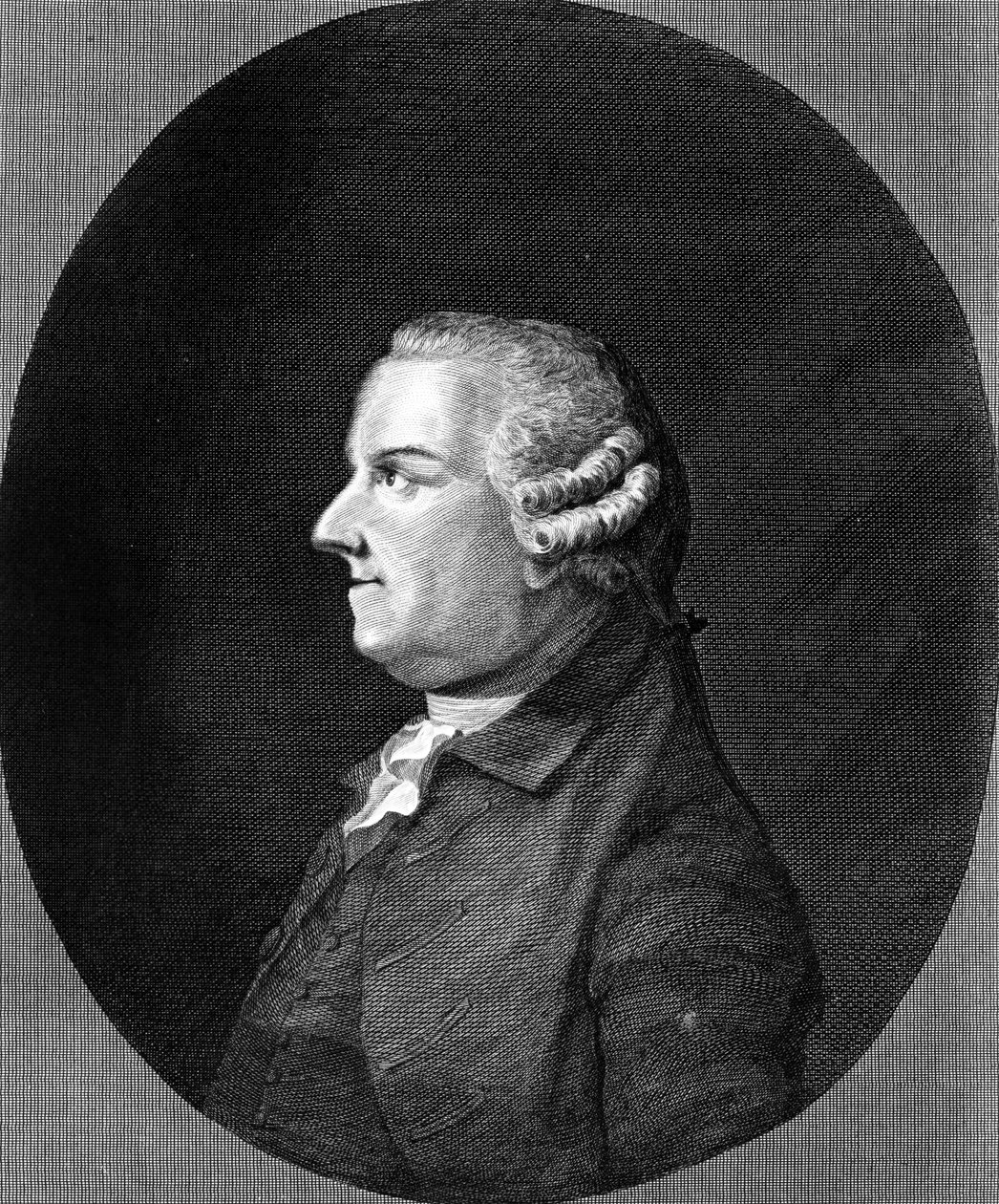 Thomas Gray, trykk laget av R. Pollard, ca.1800 av Benjamin Wilson