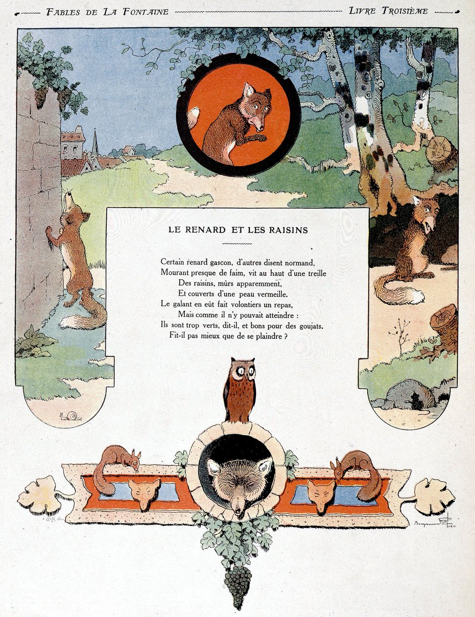 The Fox and the Grapes, illustrasjon fra 