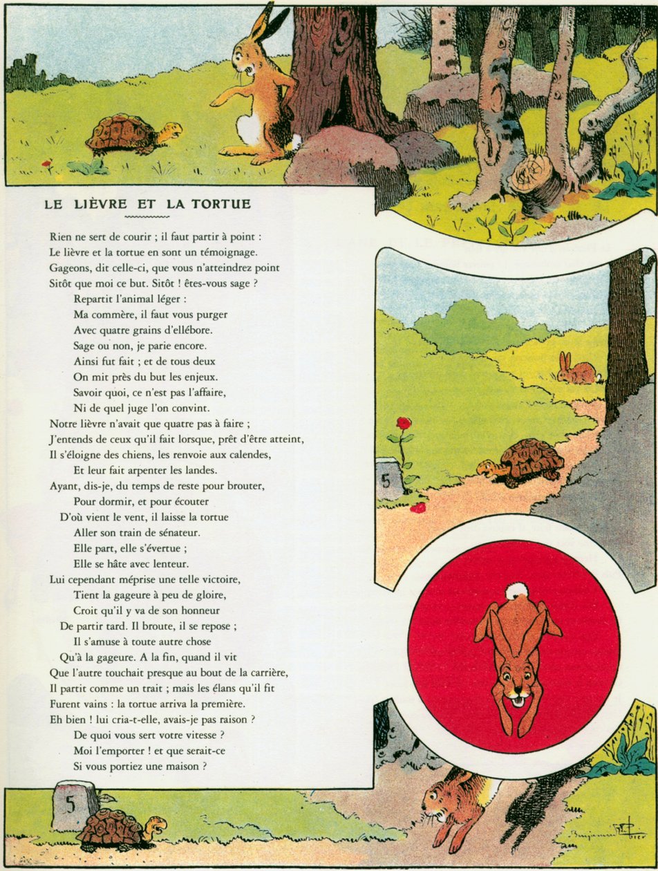 The Hare and the Tortoise, illustrasjon fra 