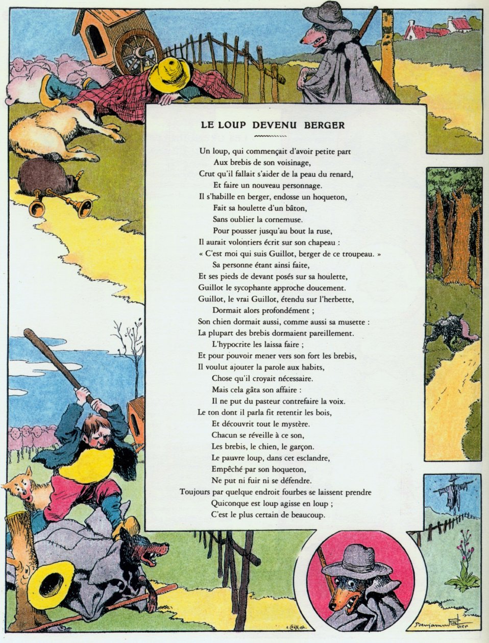 The Wolf Turned Shepherd, illustrasjon fra 
