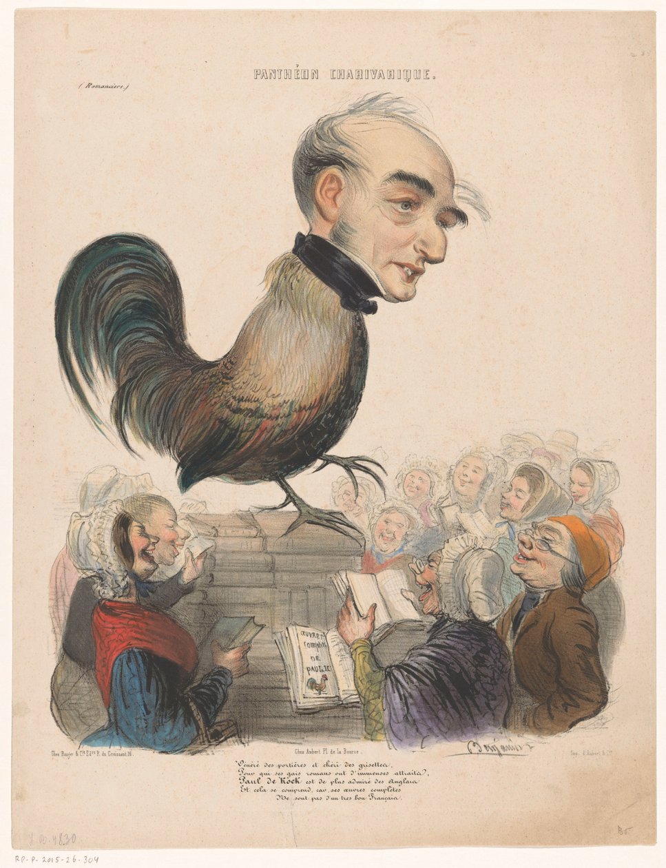Karikatur av Paul de Kock Karikaturer av kjente personer fra Le Charivari (serietittel) Panthéon Charivarique (serietittel på objekt) av Benjamin