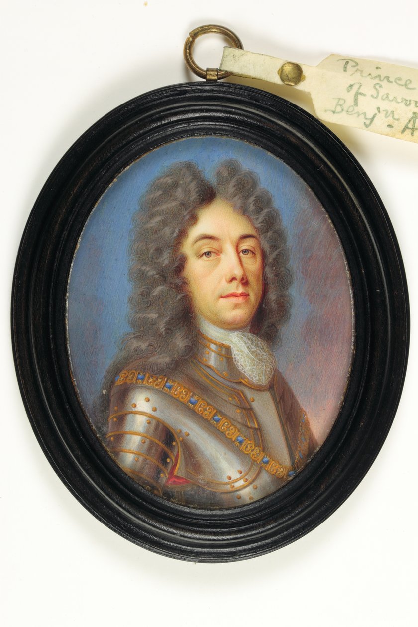 Prince Eugene of Savoy (akvarell på elfenben) av Benjamin Arlaud