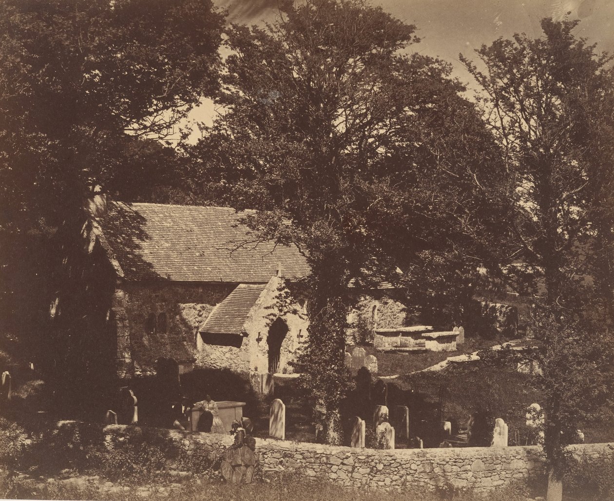 Bonchurch, 1850-tallet. av Benjamin Brecknell Turner