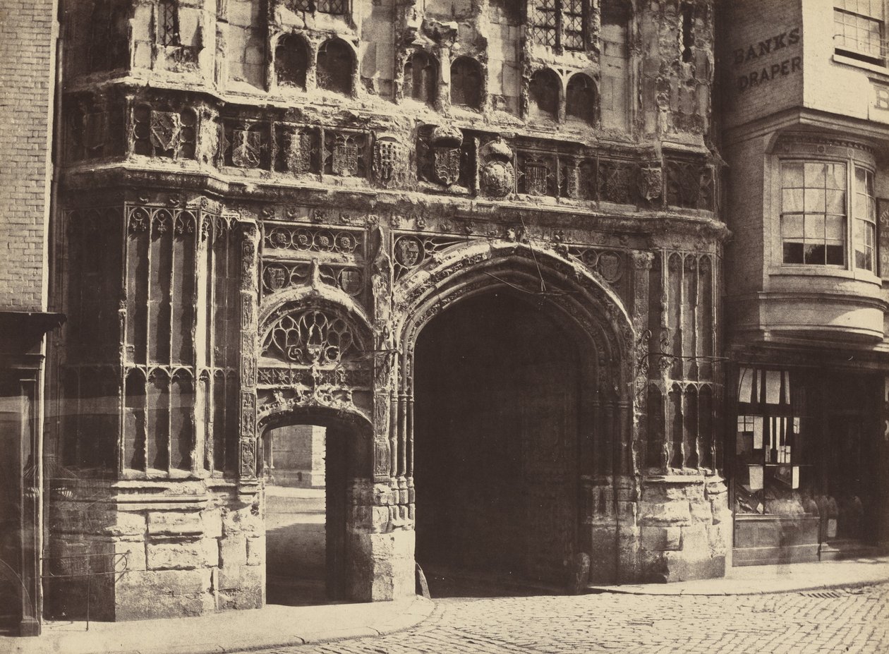Christchurch Gateway, Canterbury, 1854, trykt 1857. av Benjamin Brecknell Turner