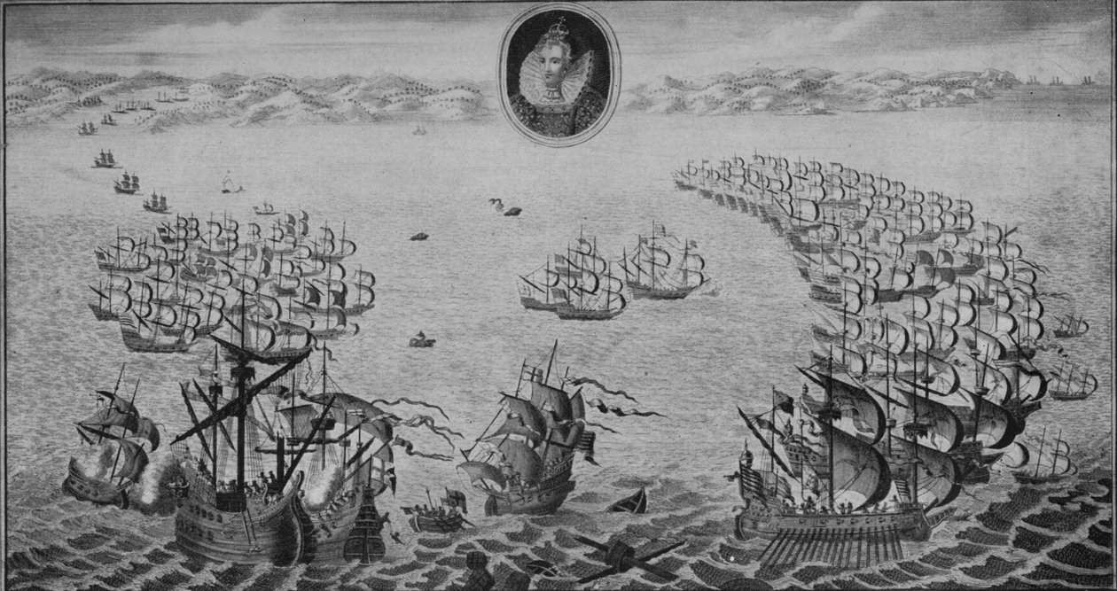 Nederlag av den spanske armadaen, 1745 av Benjamin Cole