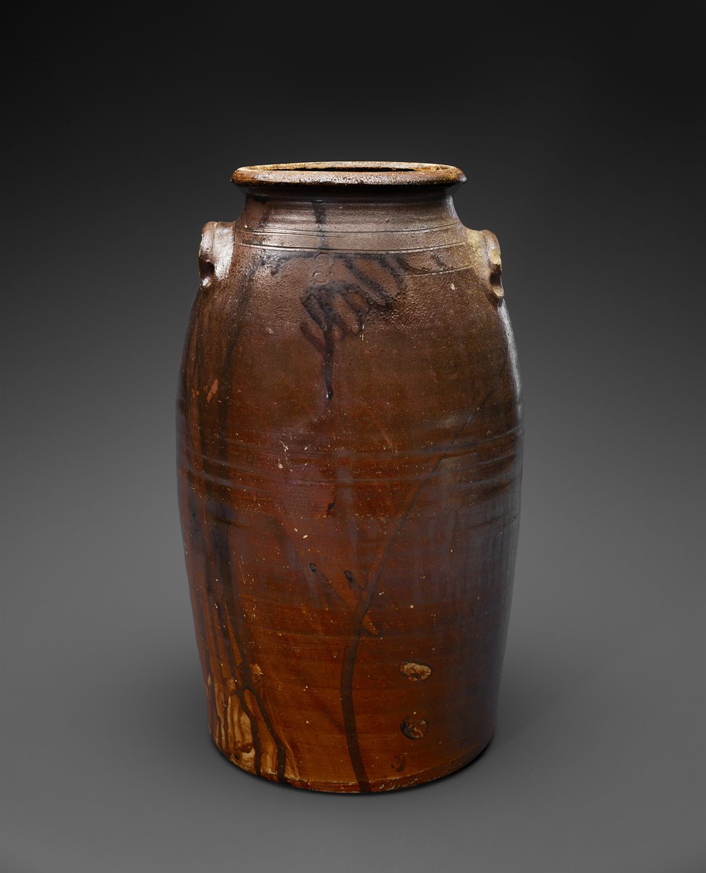 Churn, c. 1880 (slipglasert steintøy) av Benjamin Franklin (attr.to) Kirkland