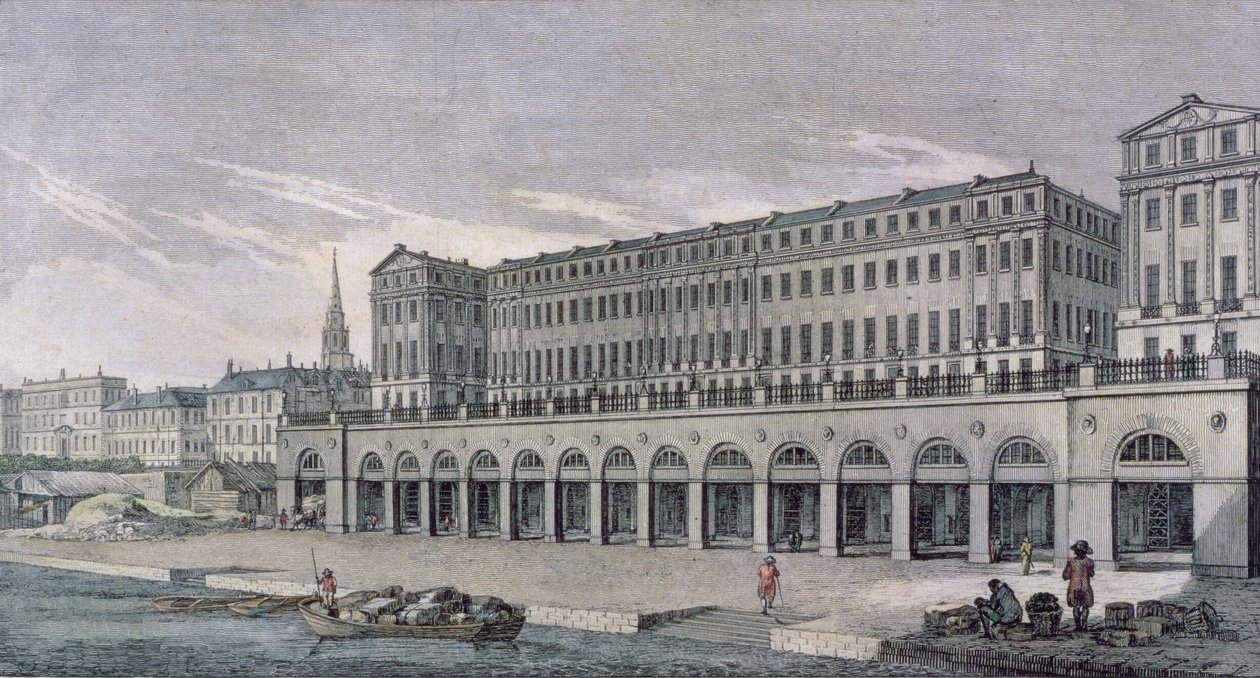 Bygningene kalt Adelphi, London, 1771 av Benjamin Green