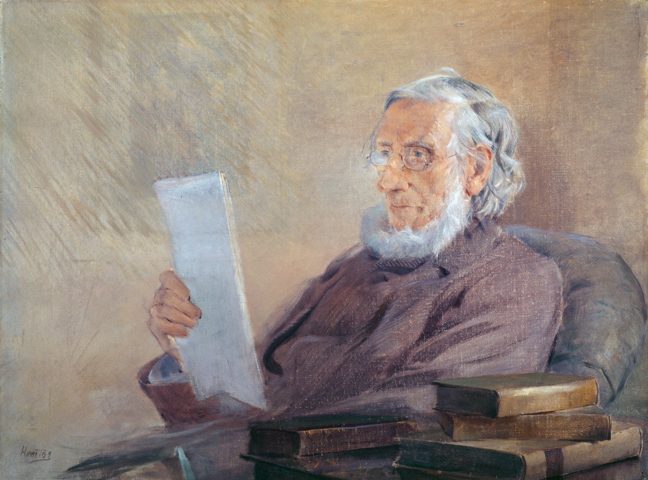 Portrett av William Wordsworth, 1857 (kritt på papir) av Benjamin Haydon