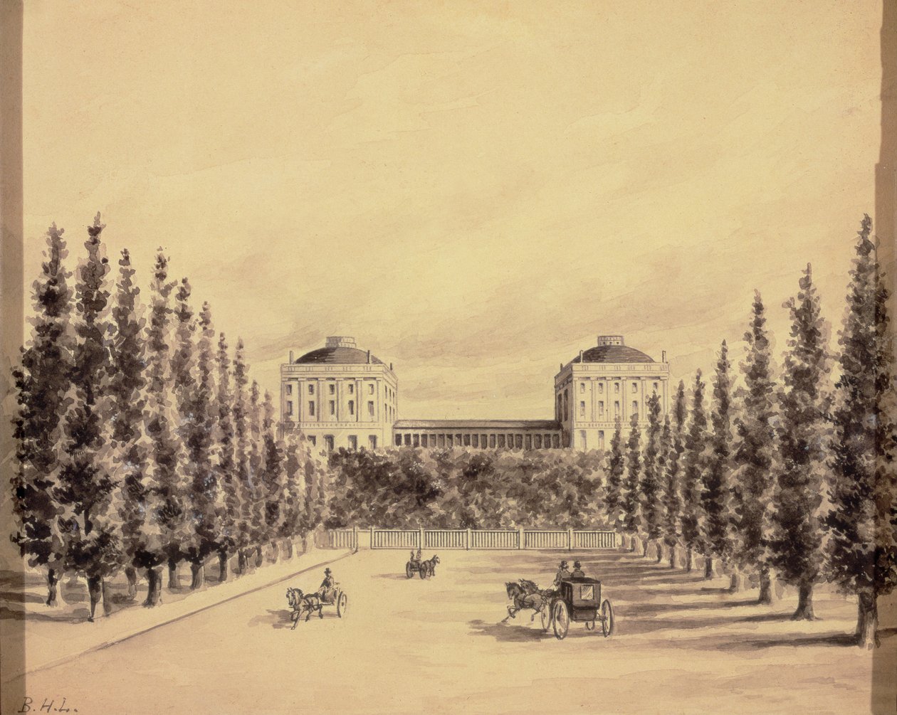 United States Capitol fra Pennsylvania Avenue, ca. 1814 av Benjamin Henry Latrobe