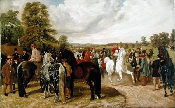 The Horse Fair, Southborough Common, etter et maleri av John Frederick Herring Snr. av Benjamin Herring