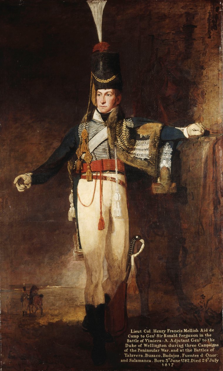 Portrett av kaptein, senere oberstløytnant, Henry Francis Mellish av Benjamin Marshall