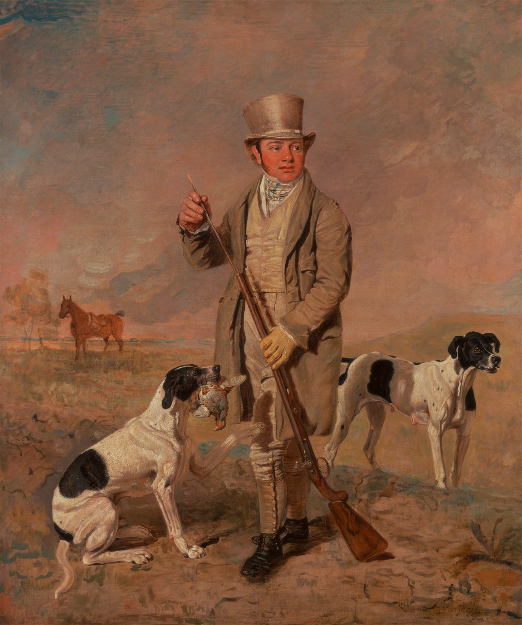 Portrett av en idrettsmann, muligens Richard Prince av Benjamin Marshall