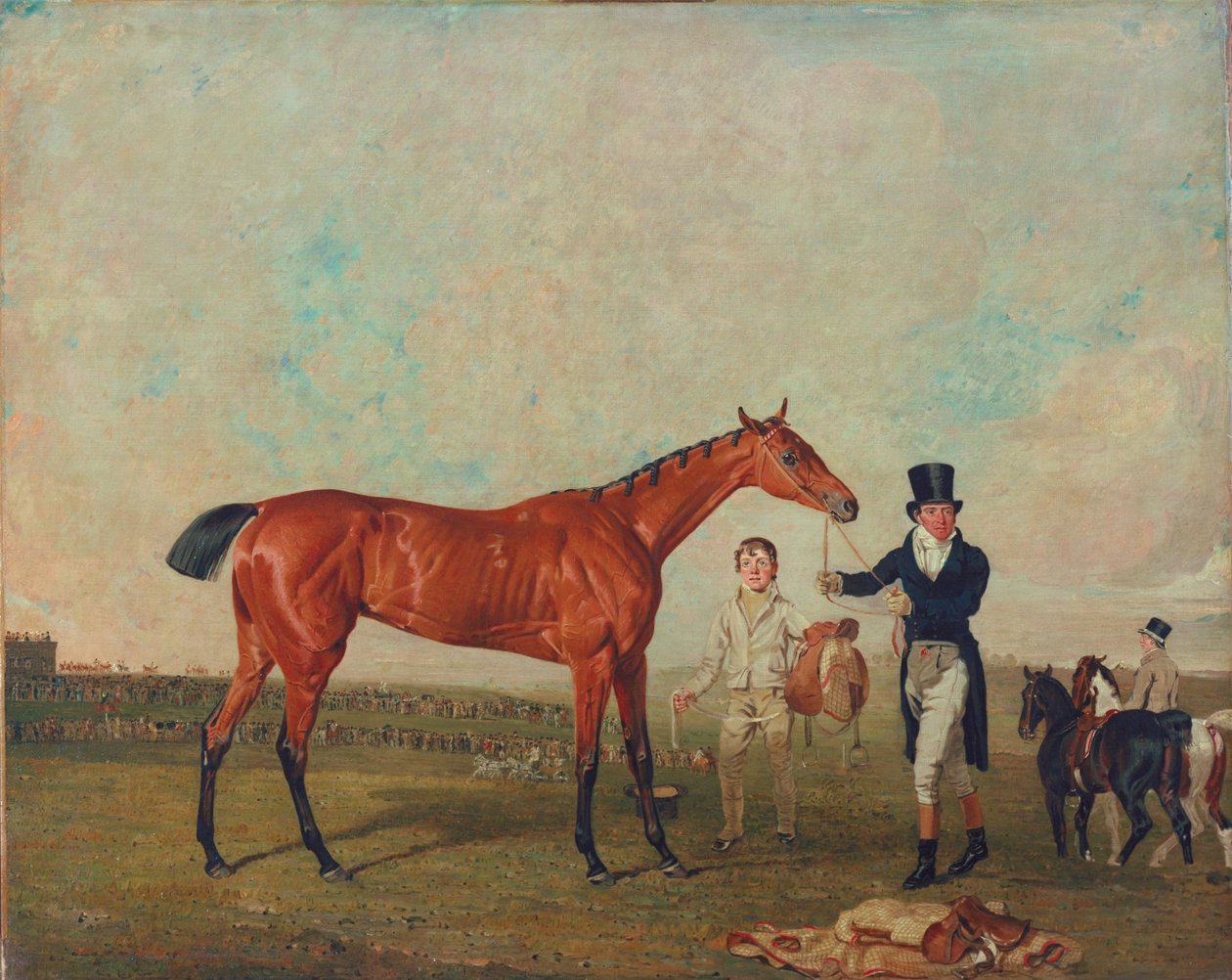 Shoveller holdt av hennes trener Will Chifney, 1819 av Benjamin Marshall