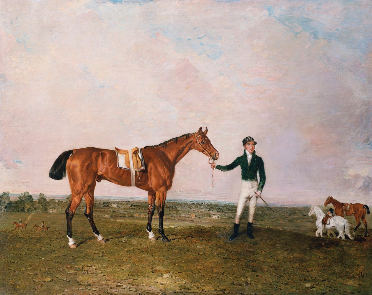 "Zinganee" holdt av Sam Chifney Jr. på Newmarket, 1829 av Benjamin Marshall