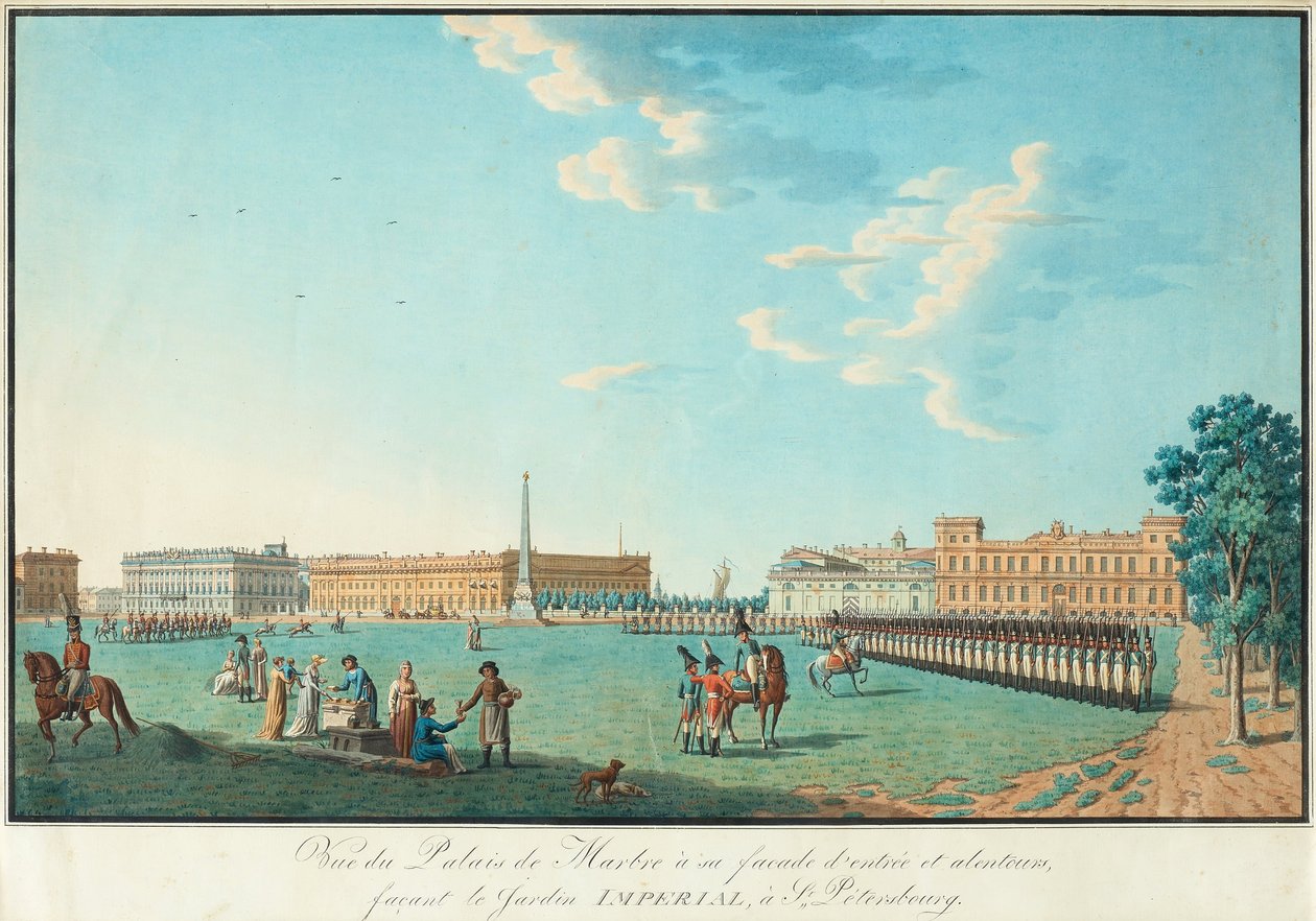 Marmorpalasset i St. Petersburg, ca. 1800 av Benjamin Paterssen