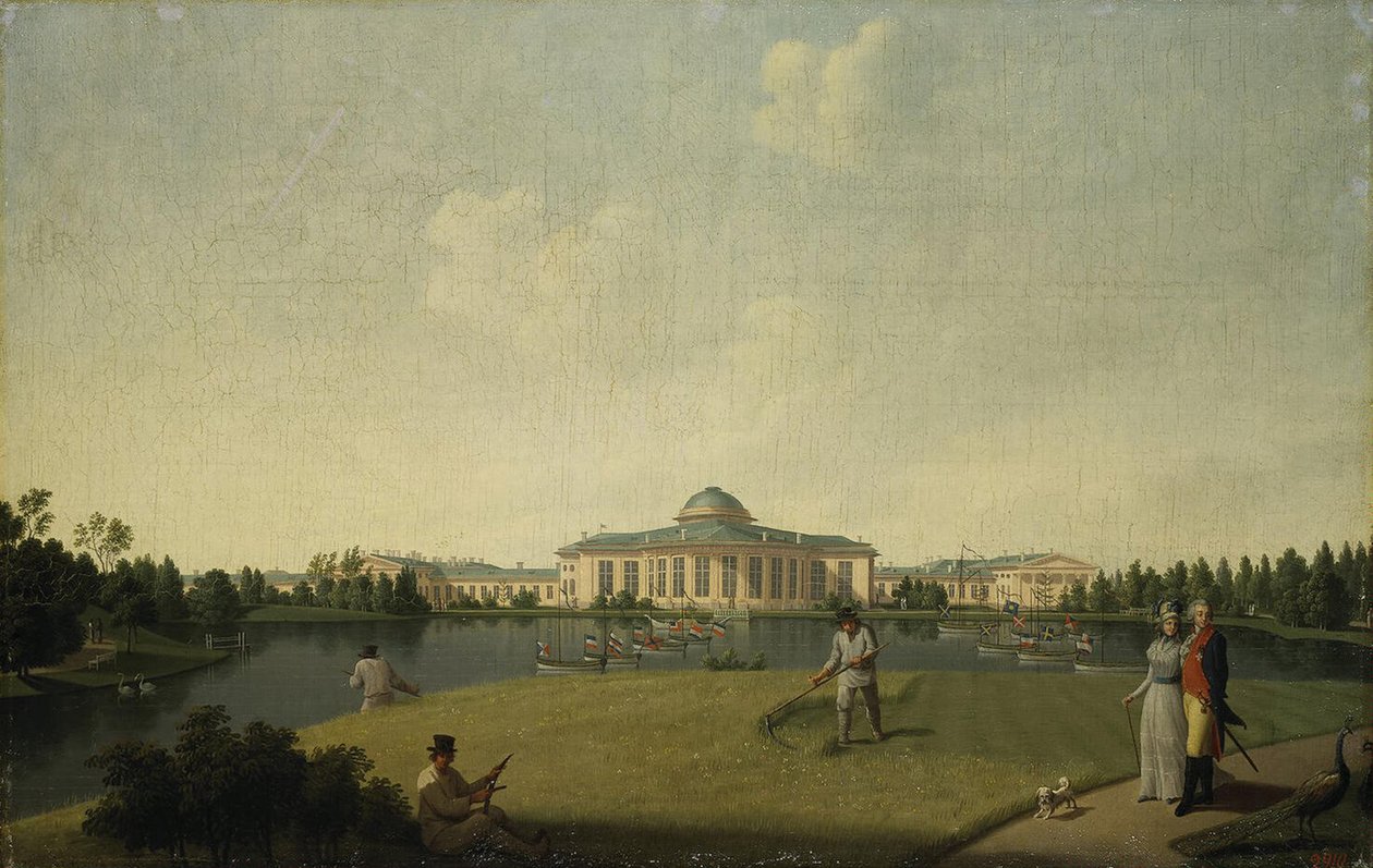 Utsikt over Tauride-palasset fra hagen, før 1797 av Benjamin Paterssen