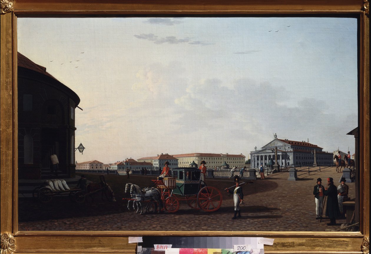 Det keiserlige teateret Bolchoi Kamenny i St. Petersburg. Maleri av Benjamin Paterssen (1748-1815), olje på lerret av Benjamin Patersson