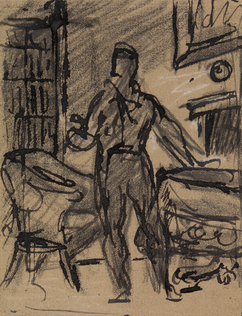 Figurstudie av en mann i formell dress av Benjamin Robert Haydon