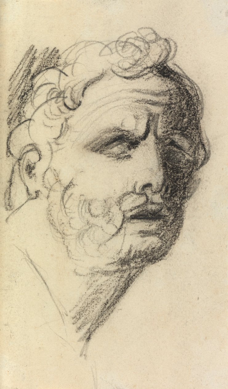 Portrettstudie av en mann av Benjamin Robert Haydon